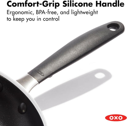OXO Nonstick 8” and 10” Frying Pan Set, Pfas-Free Ceramic Skillets, Dishwasher & Oven Safe, Stay-Cool Silicone Handle5