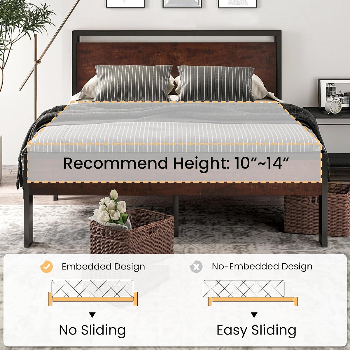 14-inch-queen-size-metal-platform-bed-frame-with-wooden-headboard-and-footboard-mattress-foundation-no-box-spring-needed-large-under-bed-storage-non-slip-without-noise-mahogany