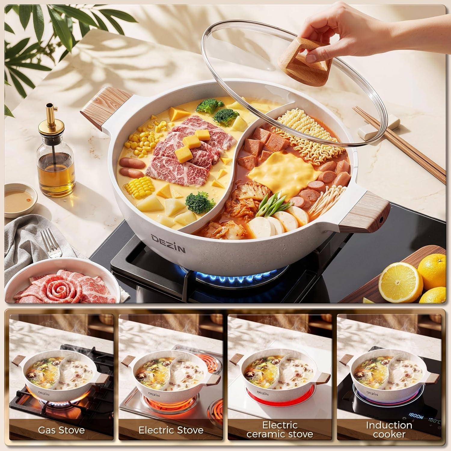 5-qt-hot-pot-with-divider-double-flavor-shabu-shabu-pot-divided-pot-nonstick-granite-pot-12divided-stockpot-compatible-with-induction-cooktop-gas-ceramic-electric-stove-soup-ladle-included