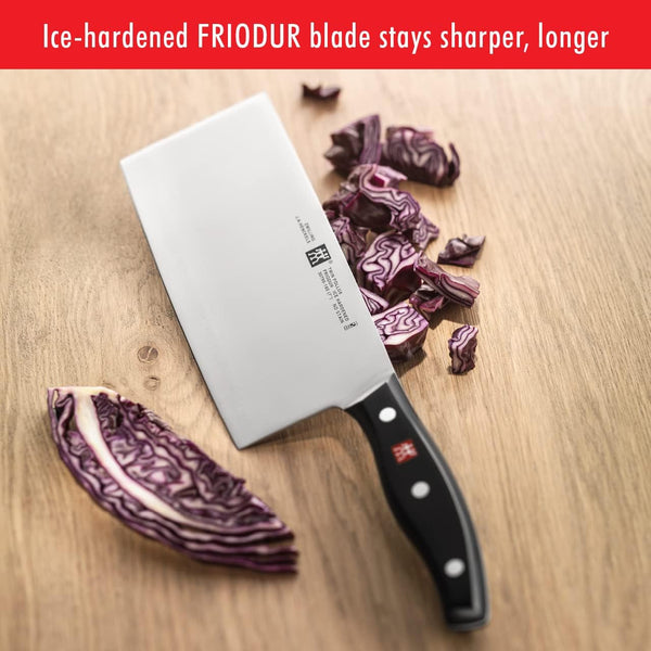 Twin Signature 7-Inch Chinese Vegetable Cleaver, Razor-Sharp, Made in Company-Owned German Factory with Special Formula Steel Perfected for Almost 300 Years, German Knife6