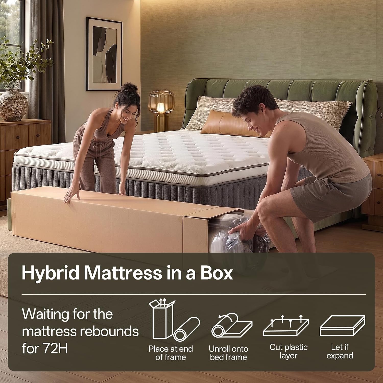 12-inch-queen-mattress-in-a-box-hybrid-queen-mattress-with-gel-memory-foam-pocket-springs-medium-firm-feel-fiberglass-free-pressure-relief-edge-support-queen-u-s-standard-12-12-inches