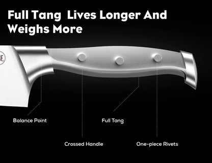 15Pcs High Carbon Stainless Steel Knife Set with Block, Ultra Sharp5