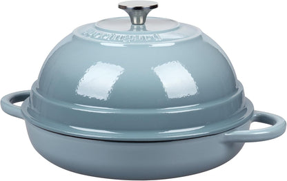 Cast Iron Enameled Dutch Oven Pot with Lid for Bread Baking, Bread Oven, 6 Quart, Sea Salt5