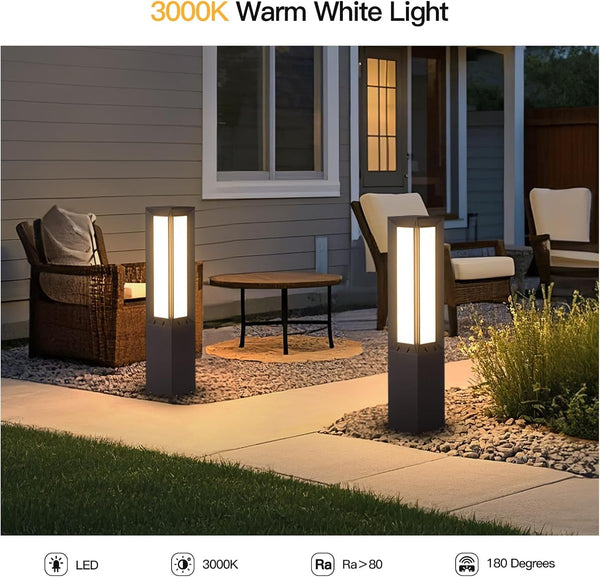31.5" Solar Pathway Lights Outdoor, Dusk to Dawn Landscape Path Lights6
