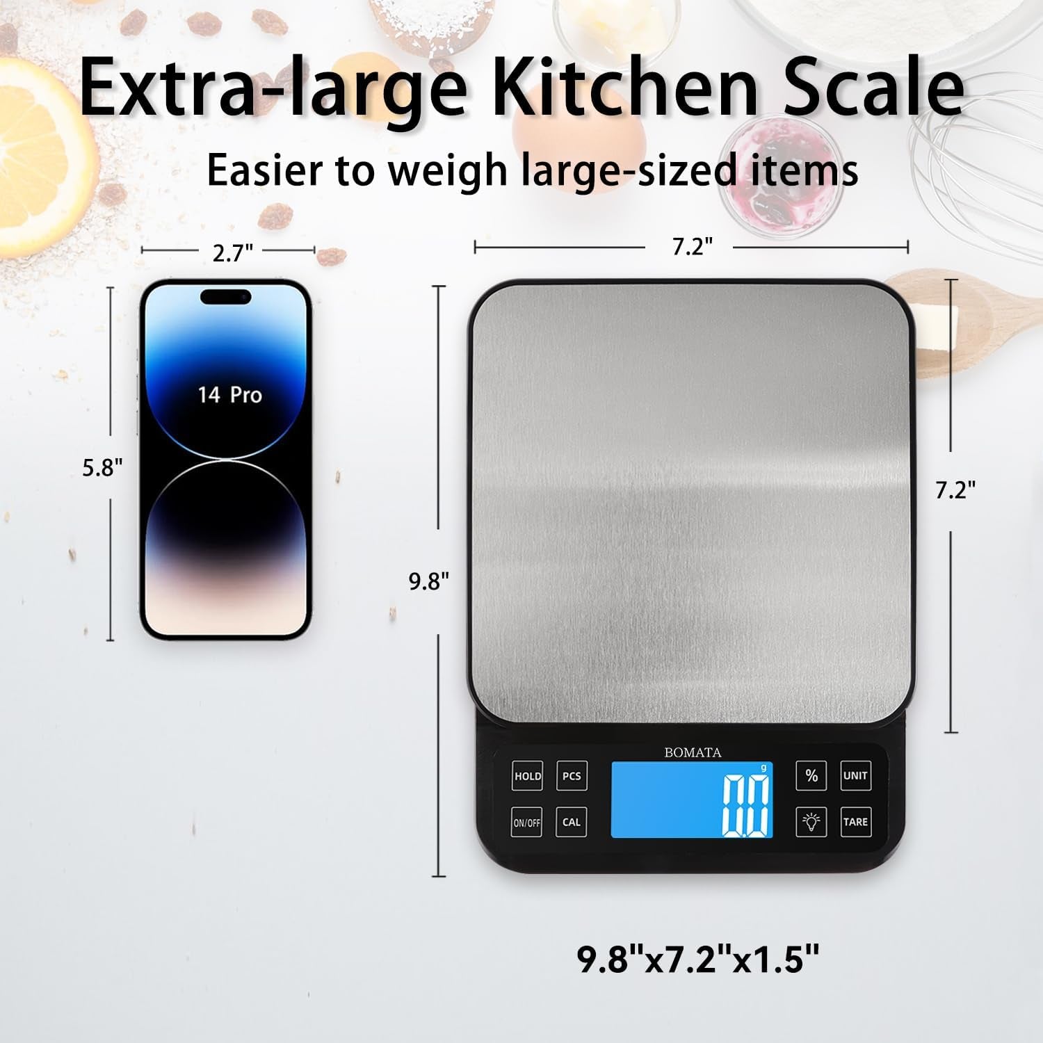 large-kitchen-scale-0-1g-0-001oz-high-precision-11lb-bakery-scale-percentage-function-usb-rechargeable-full-view-angle-lcd-with-backlight-stainless-steel-pan