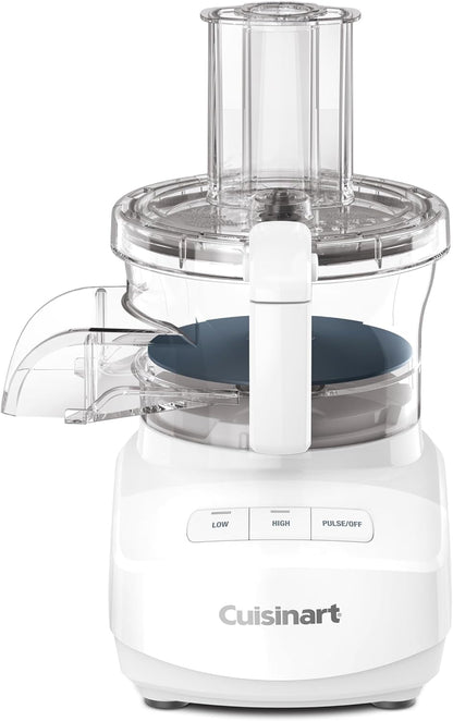 9-Cup Continuous Feed Food Processor with Fine and Medium Reversible Shredding and Slicing Disc, Universal Blade, Continuous-Feed Attachment, and In-Bowl Storage (White)1