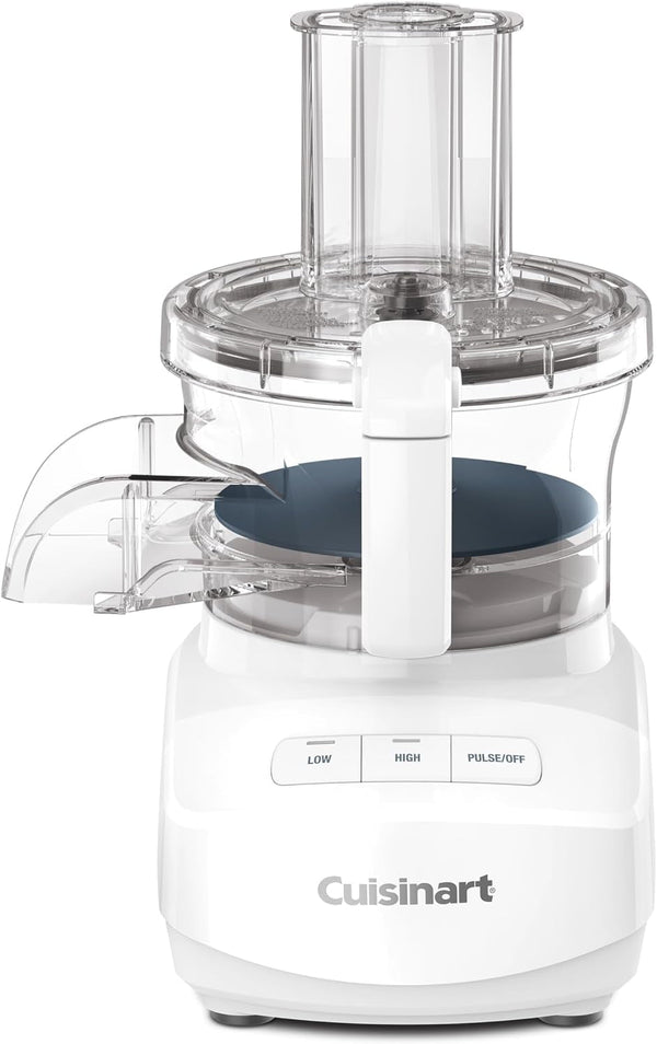9-Cup Continuous Feed Food Processor with Fine and Medium Reversible Shredding and Slicing Disc, Universal Blade, Continuous-Feed Attachment, and In-Bowl Storage (White)1
