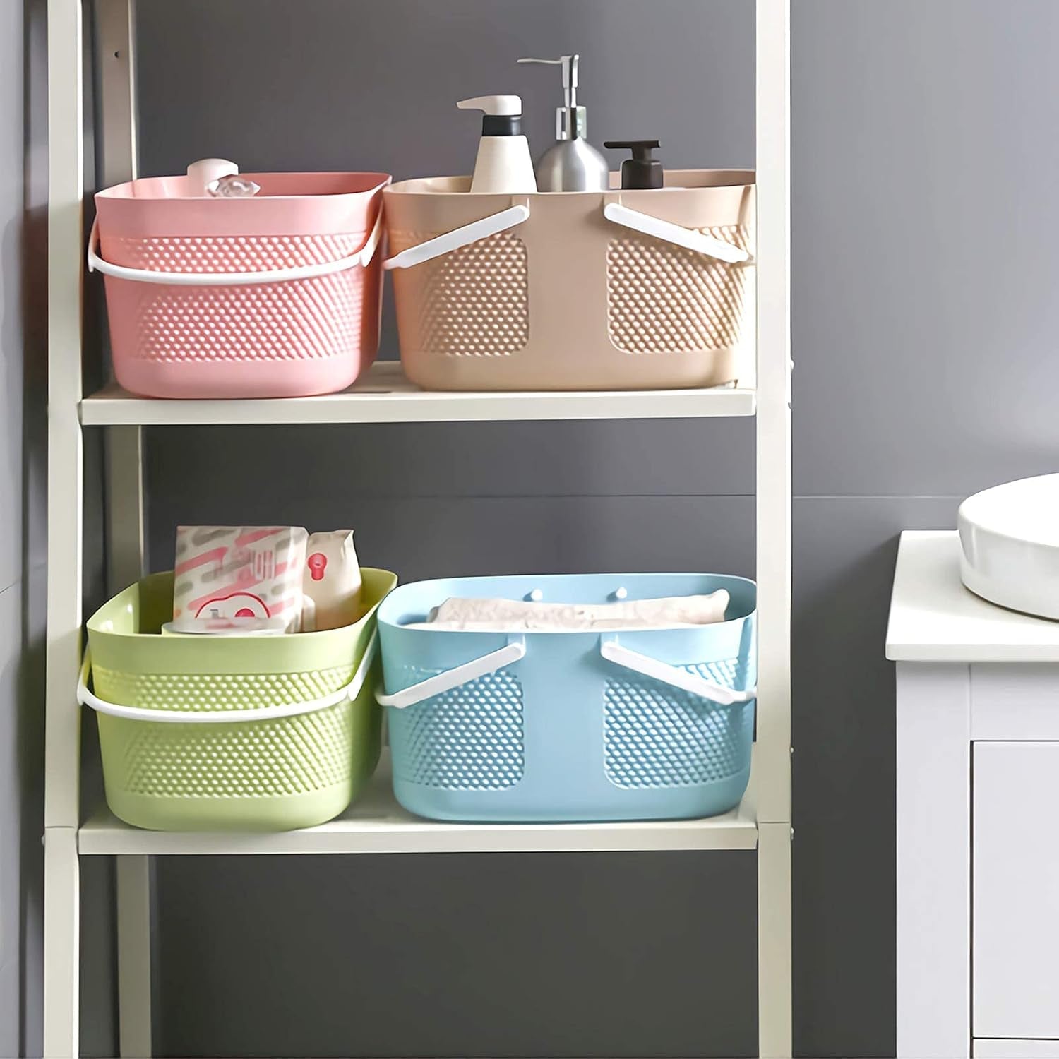 portable-plastic-shower-caddy-basket-organizer-with-handles-blue