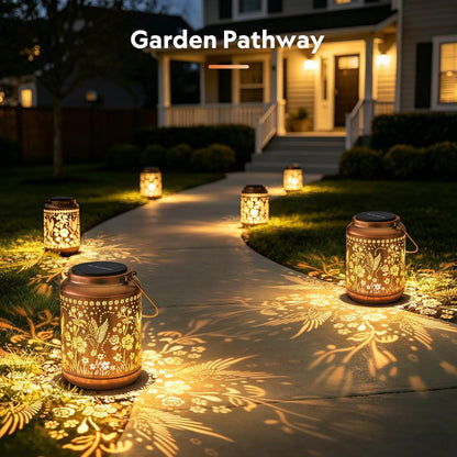 Hanging Solar Lantern Hummingbird Lights for Outdoor Table Decor9