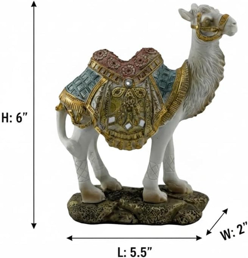 ornate-white-camel-figurine-decorative-resin-camel-statue-with-gold-embellished-saddle-chain-luxury-home-decor-accent-for-mantel-shelf-tabletop-5-5-2-6-in-0-4-lb