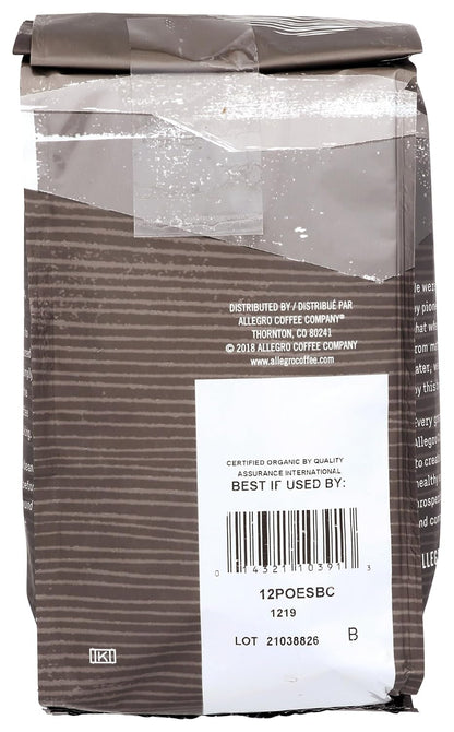Coffee Decaf Organic Espresso Bel Canto Whole Bean Coffee, 12 Oz2