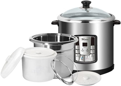 Electric Multi-Functional Stew Cooker and Slow Cooker, Soup Pot with Fast Heating and Keep Warm (Electric Multi-Functional Stew Cooker, 338.14 Fl Oz NSQ-1005E)1