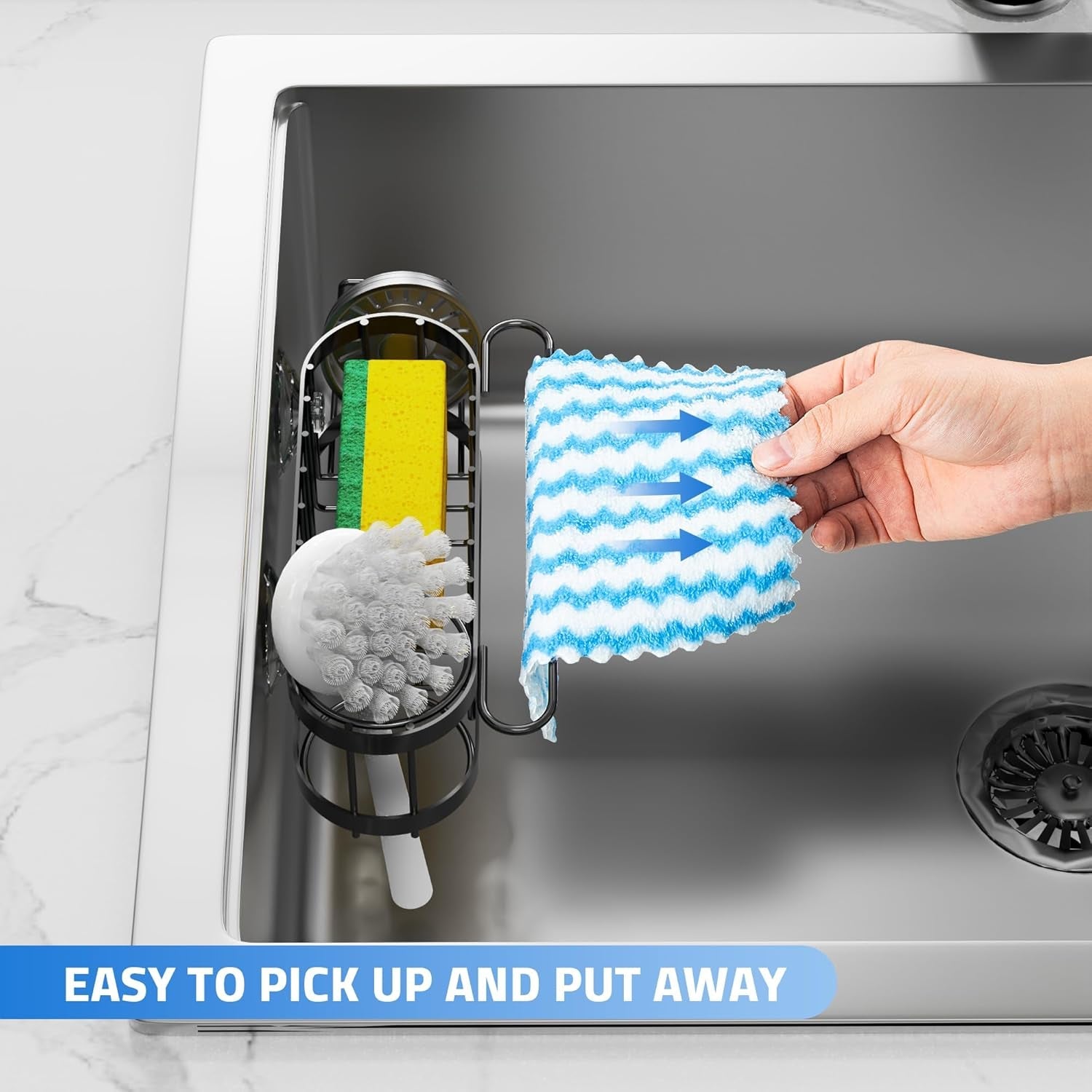 kitchen-sink-caddy-sponge-holder-in-the-sink-stainless-steel-kitchen-sink-organizer-brush-holder-dish-cloth-hanger-sink-stopper-holder-suction-cup-black