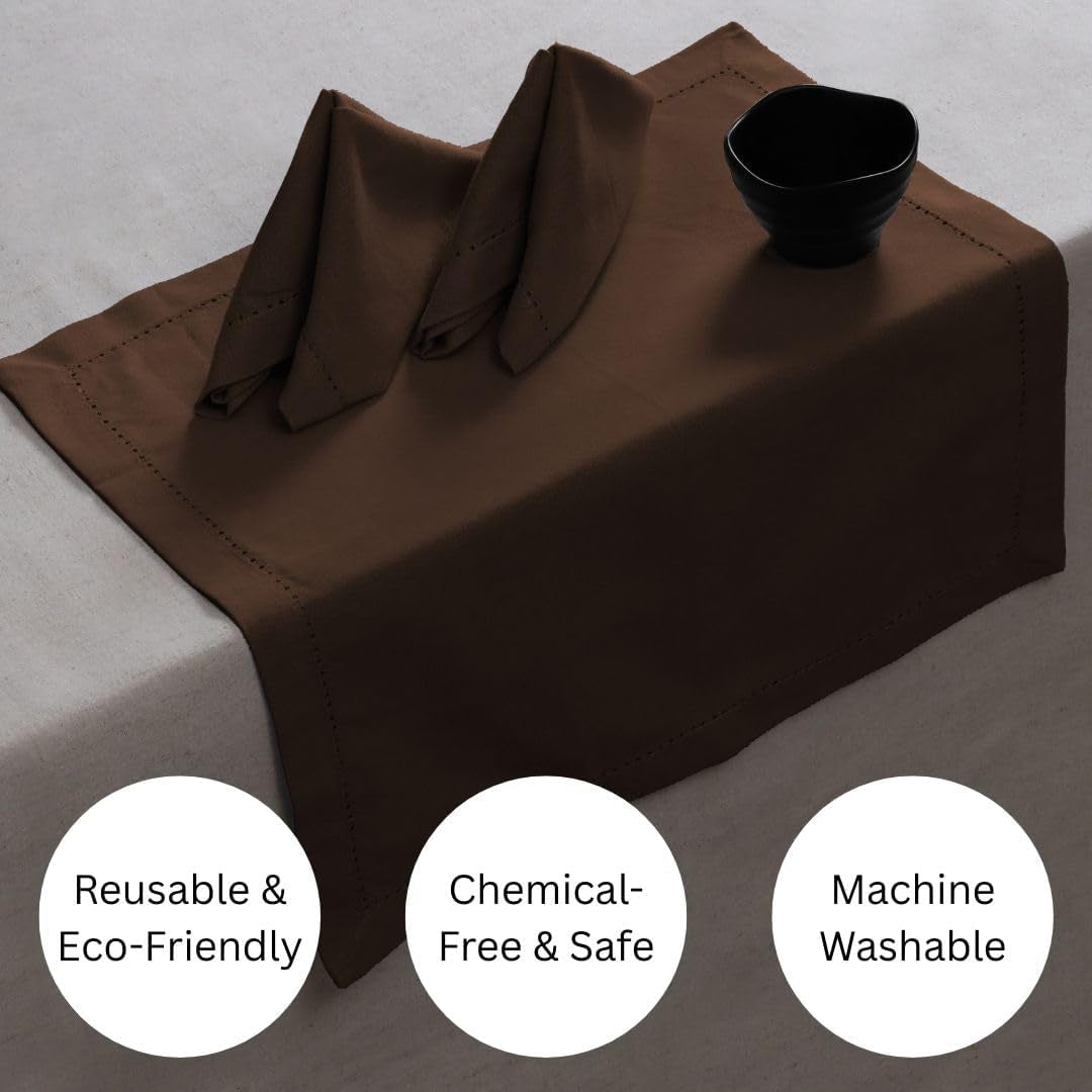 100-cotton-solid-cloth-dinner-napkins-18x18-inch-with-hemstitch-mitered-corners-soft-reusable-washable-for-everyday-use-special-occasions-christmas-set-of-6-chocolate-brown
