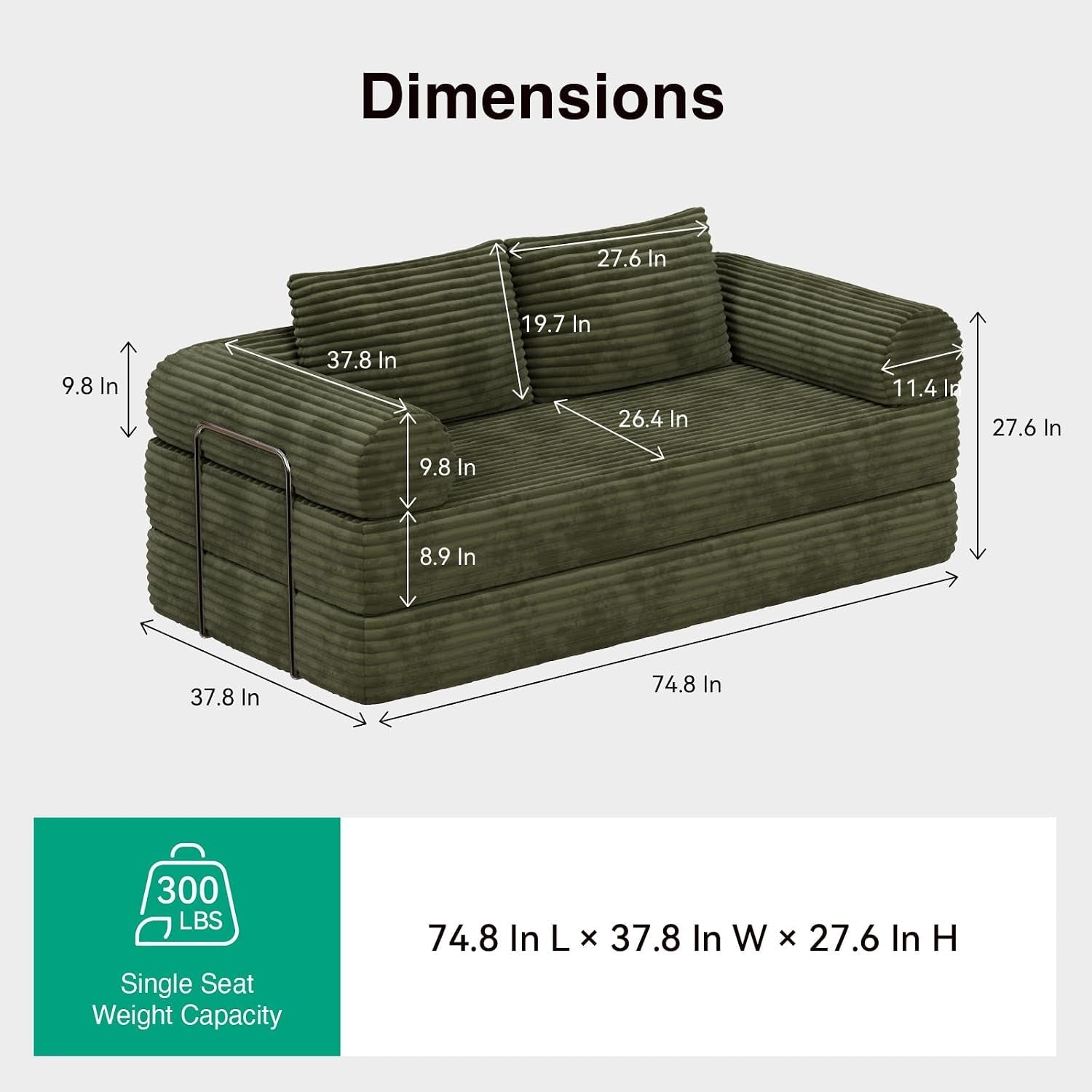 75-convertible-futon-sofa-bed-boneless-couch-with-smarts-coil®-support-high-density-foam-no-assembly-corduroy-folding-loveseat-floor-sleeper-for-living-room-apartment-bedroom-green