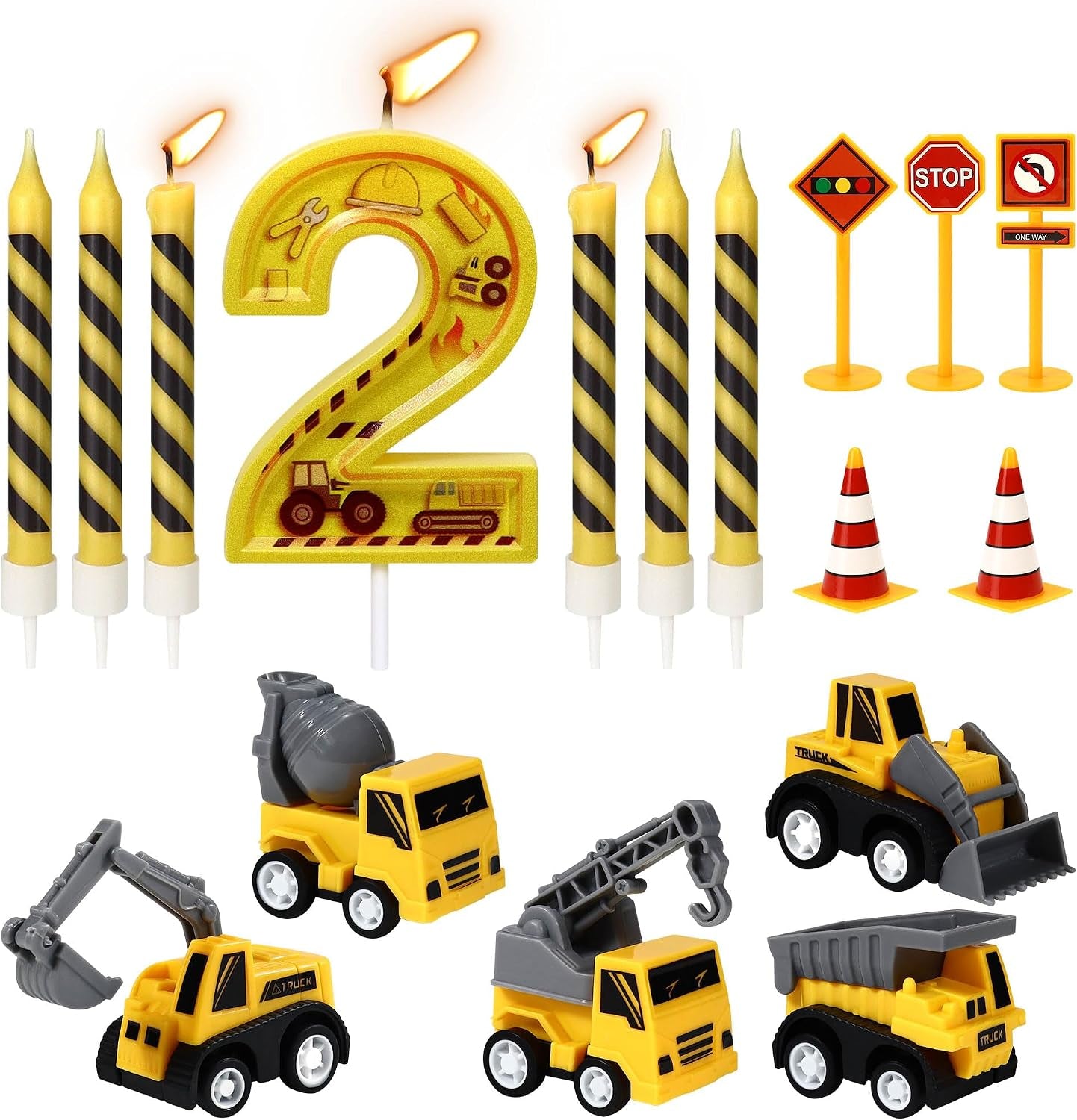 number-2-construction-birthday-candles-17-pcs-construction-cake-toppers