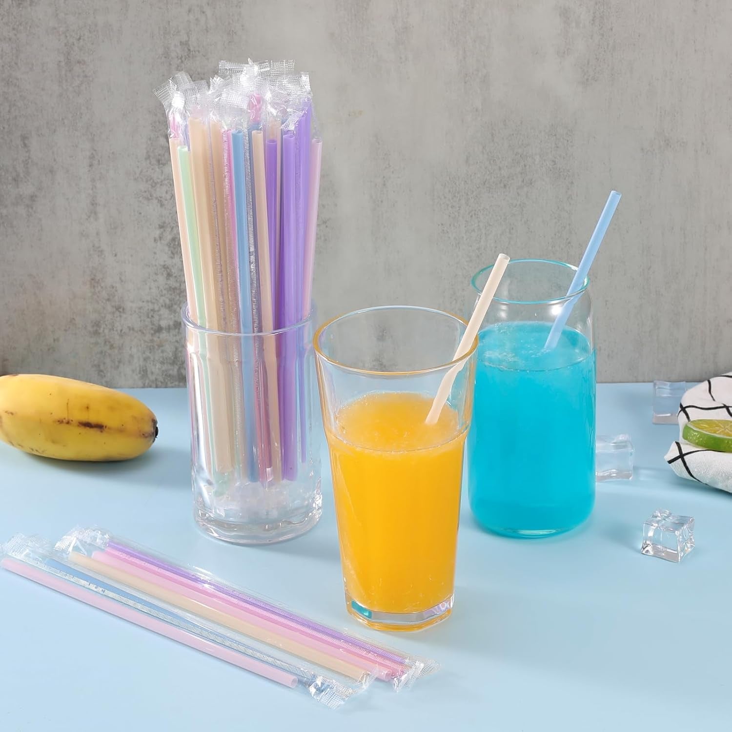 individually-wrapped-100pcs-disposable-plastic-drinking-straws-8-26-long-and-0-24-diameter-colorful-cute-straws-for-juice-coffee-milk-cocktail-bachelorette-birthday-party-bridal-baby-shower