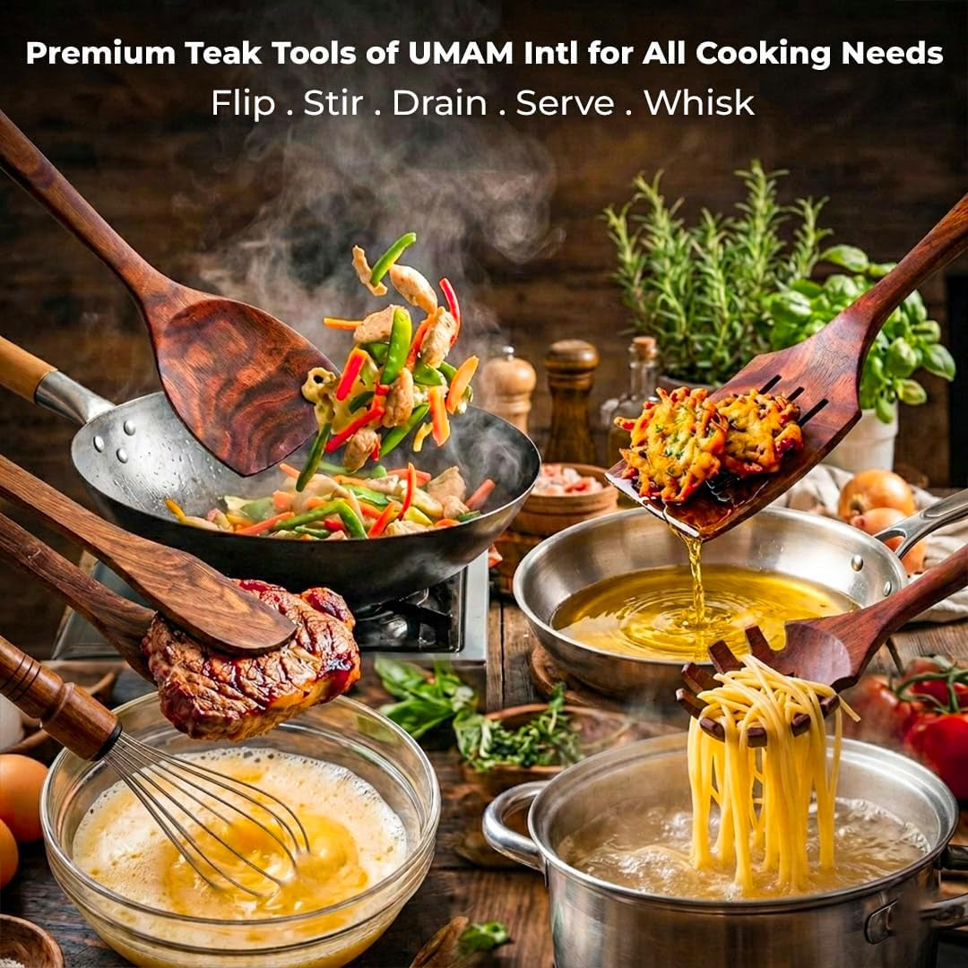 11-piece-teak-wooden-utensil-set-with-holder-non-toxic-natural-teak-cooking-utensils-heat-resistant-wooden-spatula-wok-turner-spaghetti-server-soup-ladle-whisk-tongs