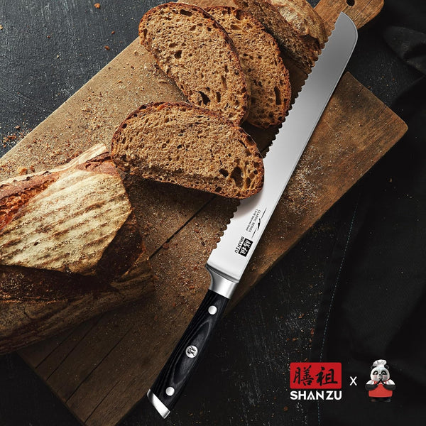 10-Inch Serrated Bread & Sourdough Knife with Wood Handle7
