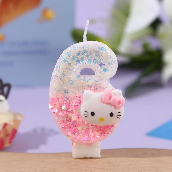 Anime Birthday Number 6 Candles, Cute Birthday Cake Decorations, Perfect for Party Supplies6