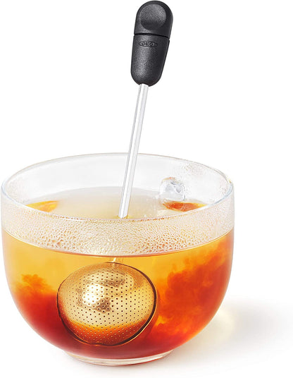OXO Brew Twisting Ball Tea Infuser - Fine Mesh, Stainless Steel | Loose Leaf Tea Infuser, Reusable Strainer, Easy-Open Twist Design, Fits Different Sized Mugs, Dishwasher Safe7