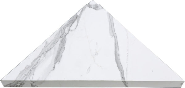 Vinyl Shower Shelf in Carrara Marble/Urban Glacier4