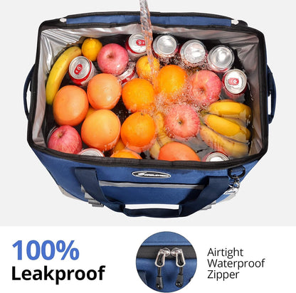 Soft Cooler Bag, 35/55/75 Can Beach Cooler with Flip-Top Access | Lightweight, 5-Layer Insulation, 12H Cold, Leakproof, Collapsible, Adjustable Strap, Perfect for Camping,Picnics,Work,Travel6