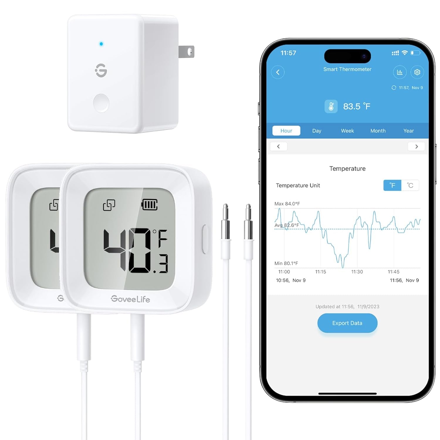 wifi-refrigerator-thermometer-2-pack-with-gateway-lcd-display-freezer-alarm-fridge-monitor-with-app-alerts-anti-false-197ft-range-2-yr-data-export-for-freezer-fish-tank-hot-tub