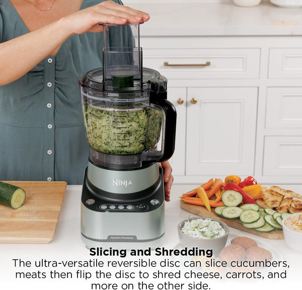 Ninja Precisionpro Food Processor & Dough Mixer, 1000PW, 9-Cup, BZ601 | Auto-Iq Presets for Chopping, Slicing/Shredding, Pureeing & Dough. 9-Cup Bowl. Bpa-Free, Dishwasher-Safe Parts.7