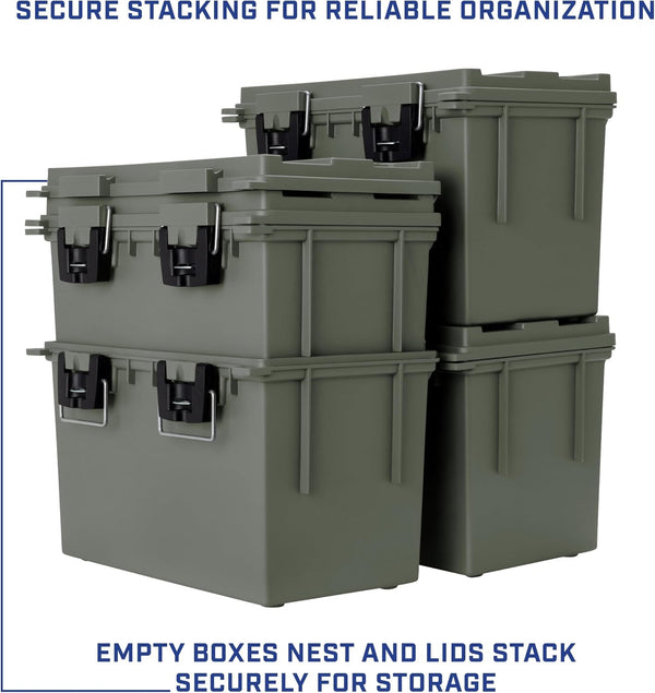 XL Ammo Box Made in USA, Stackable Lockable Ammo Storage Box7