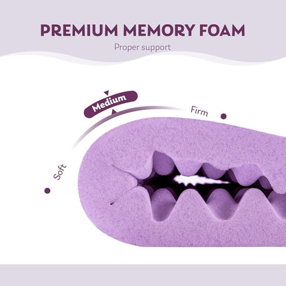 3 Inch Egg Crate Twin Memory Foam Mattress Topper, Cooling Gel Infused Foam Mattress Topper for Pressure Relief, Certipur-Us Certified Twin Bed Topper, Purple, 38"×75" | Lavender Scent Gel Infused Foam Mattress Topper for Pressure Relief, Certipur-Us Certified Twin Bed Topper, Purple, 38"×75"2