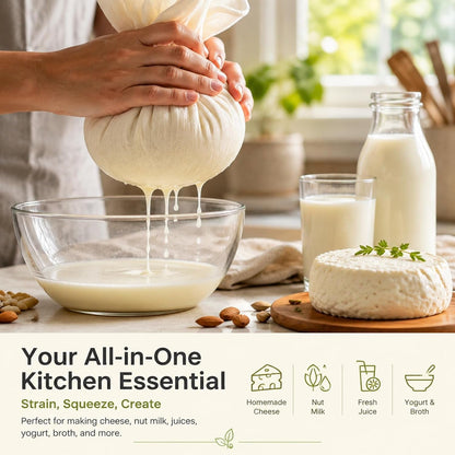 Reusable Cheesecloth,Grade 100,20X20 Inch Hemmed Cheese Cloth for Straining Craft,100% Cotton Unbleached Cloth Strainer for Cooking,Baking,Juicing,Cheese Making,Ultra Fine and Dense,Washable4