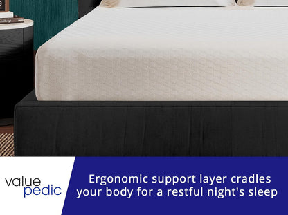 Queen Size 8-Inch Gel Memory Foam Mattress, Comfortable with Pressure Relieving Ergonomic Support, Breathable Soft Fabric Cover, Fiberglass Free, Mattress in a Box6