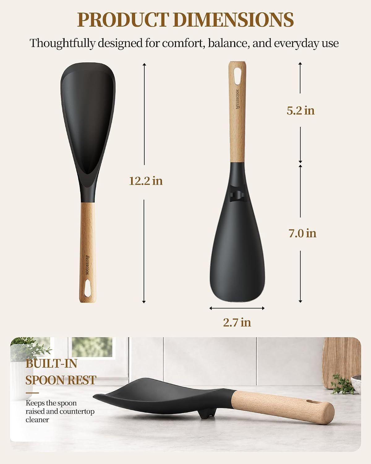 cooking-spoon-2-pack-nonstick-safe-silicone-spatula-long-wooden-handles-heat-resistant-bpa-free-built-in-spoon-rest-spatula-spoon-for-stirring-scooping-scraping-serving