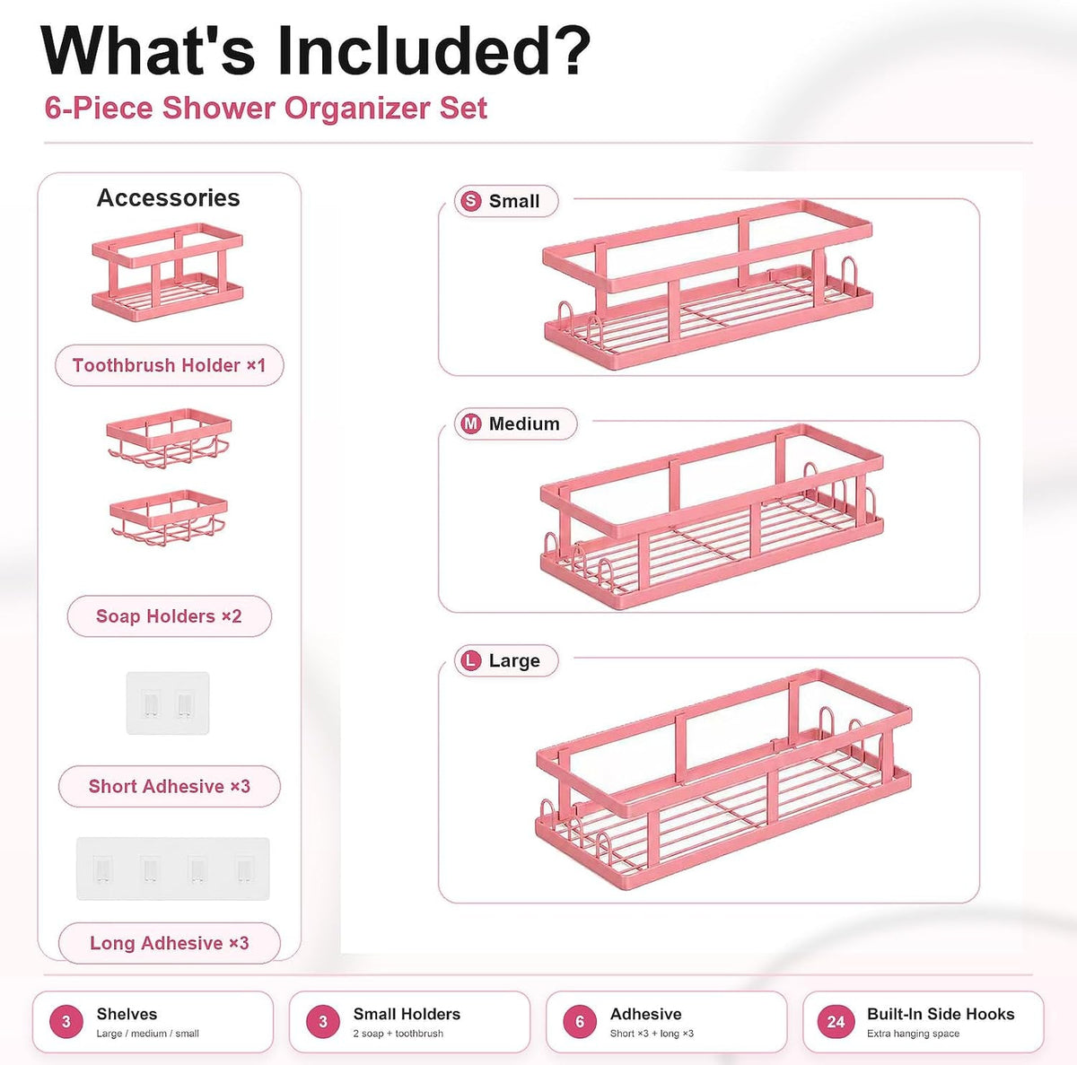 pink-shower-caddy-6-pack-adhesive-shower-shelves
