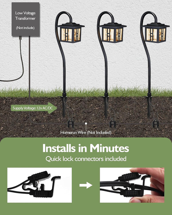 Low Voltage Landscape Lighting, 6-Pack LED Pathway Lights Outdoor7