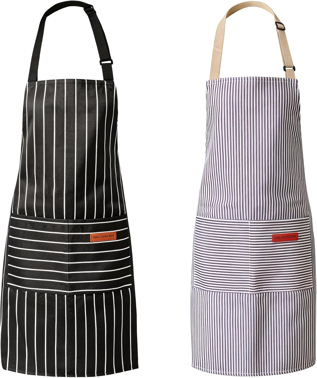 adjustable-kitchen-aprons-unisex-2-pack-2-large-pockets-cotton-polyester-blend-bib-apron-for-home-bbq-restaurant-use