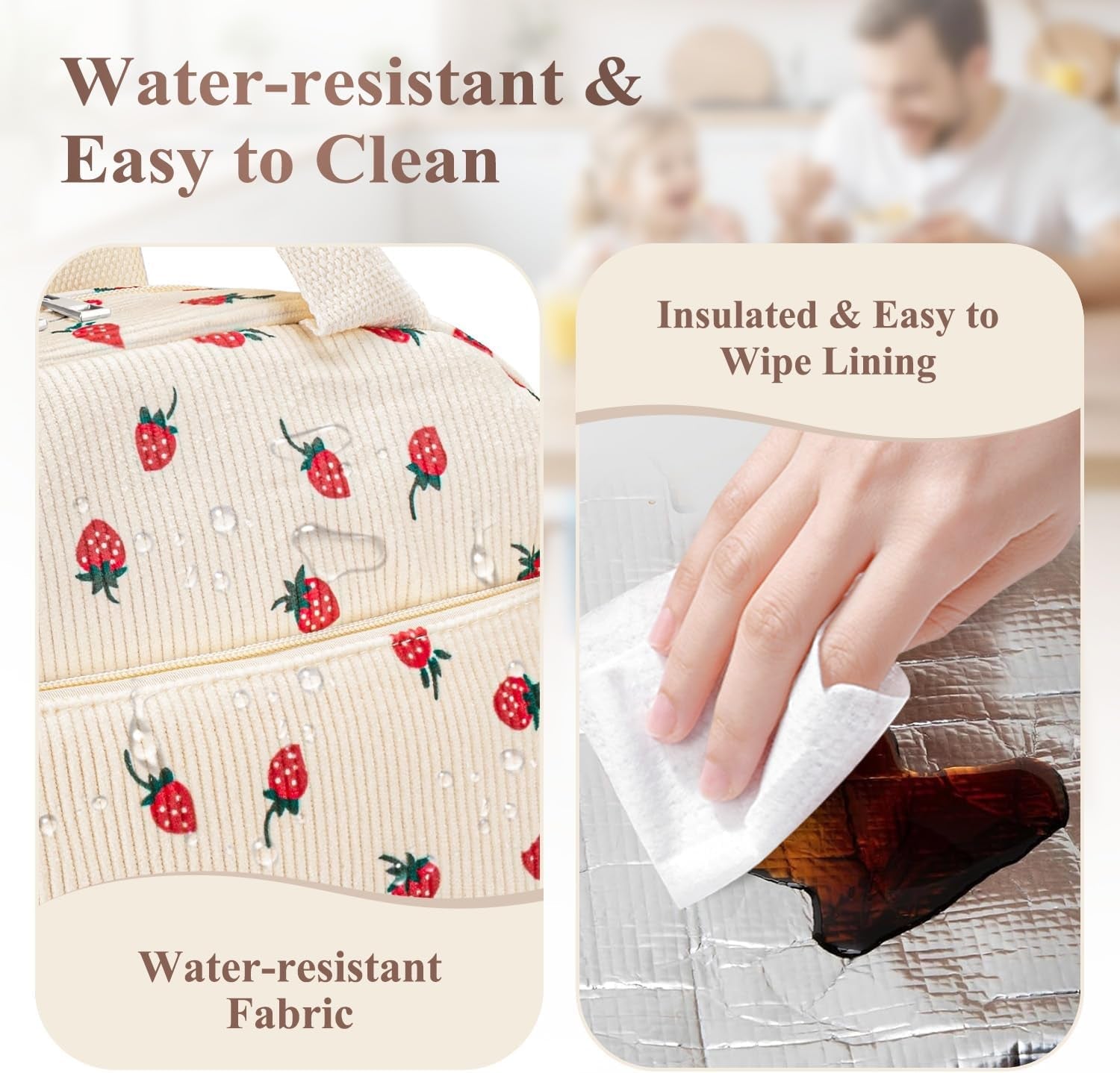 lunch-box-for-women-cute-strawberry-corduroy-insulated-lunch-bag-women-reusable-work-leakproof-simple-adults-large-lunch-boxes-tote-bag-men-cooler-bag