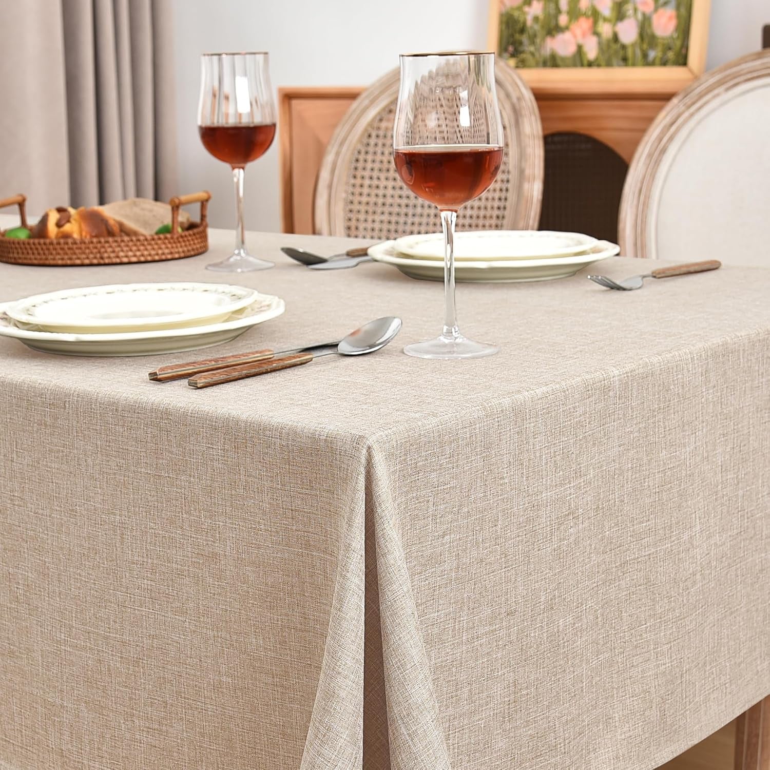 2-pack-beige-faux-linen-tablecloths-rectangle-60x84-inch