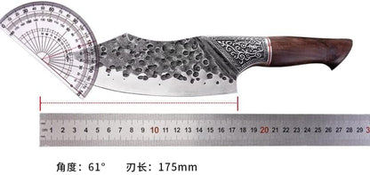 Meat Cleaver, 6.5 Inch Hand-Forged Butcher'S Knife Beautifully Carved Steel Head Meat Cutter Multi-Purpose Knives Kitchen Chef Knives2