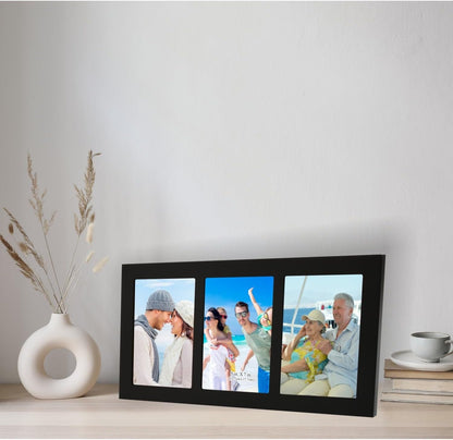 Collage Picture Frame Black Wood 5X7 3-Opening 1 Pack9