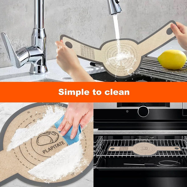 Silicone Bread Sling for Dutch Oven Liners, Non Stick 2 PCS, Easy Clean Reusable Silicone Bread Baking Mat with Long Handles, Easy to Transfer Sourdough Bread, Round5