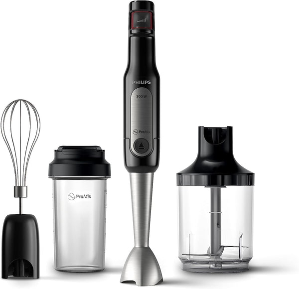 Philips Promix Viva Collection Handblender, 300W Blending Power, Speedtouch, Promix Technology, Easy & Intuitive, On-The-Go Tumbler, Black, (HR2627/91) | Speedtouch Control – 300 W Blending Power, Smooth Anti-Splash Results, On-The-Go Tumbler Included (HR1
