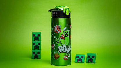 Minecraft Water Bottle for Travel and at Home, 19 Oz Vacuum Insulated Stainless Steel with Locking Spout Cover, Built-In Carrying Loop, Leak-Proof Design (Creeper)7