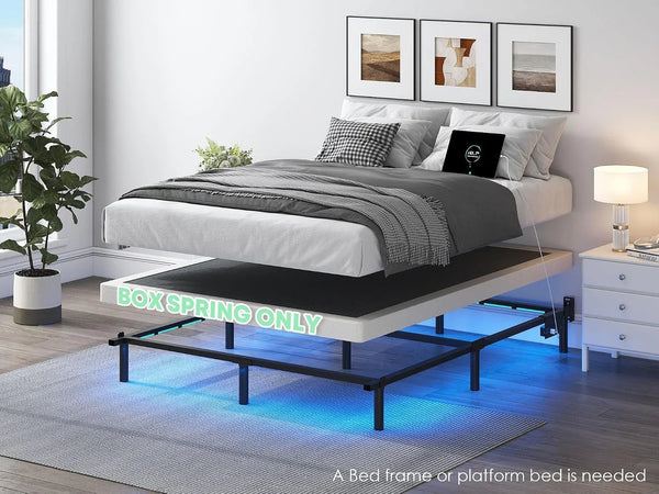 3 Inch Low Profile Box Spring Queen Size | Sturdy Metal Frame Mattress Foundation, Easy Assembly, Quiet & Noise-Free2