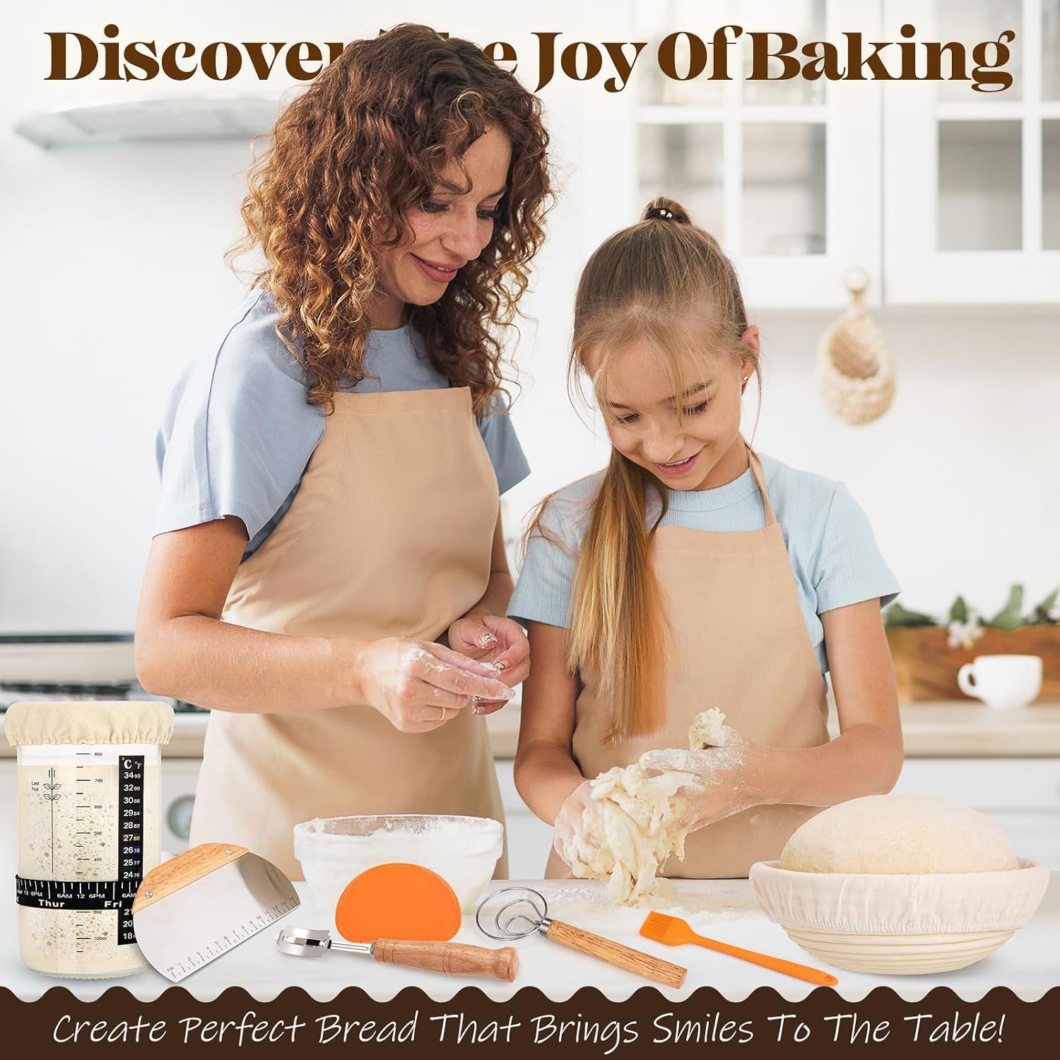 sourdough-starter-kit-with-bread-proofing-baskets-jars-baking-essentials-9-in-round-10-in-oval-baskets-set-sourdough-bread-baking-supplies-sour-dough-beginner-kit-gifts-for-bakers-women-wife-mom