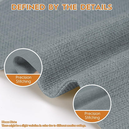 Placemats Set of 6 Linen Type Fabric Cloth Placemats, 18X12 Inch Double Layered Thick Wrinkle Free Heat Resistant Table Place, for Dining, Kitchen, Party (45 * 30Cm, Gray)2