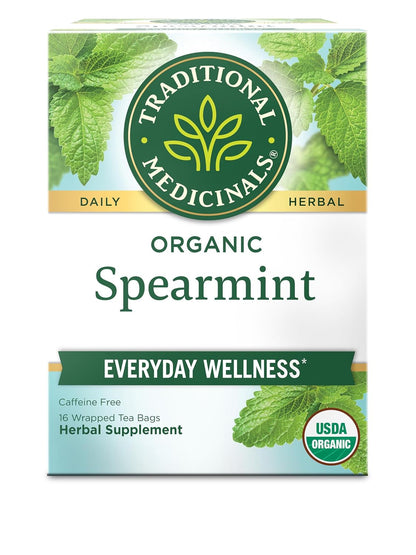 Organic Spearmint, 16 Tea Bags | Supports Everyday Wellness, Healthy & Refreshing, Kosher, Non-Gmo, Caffeine-Free, Compostable1