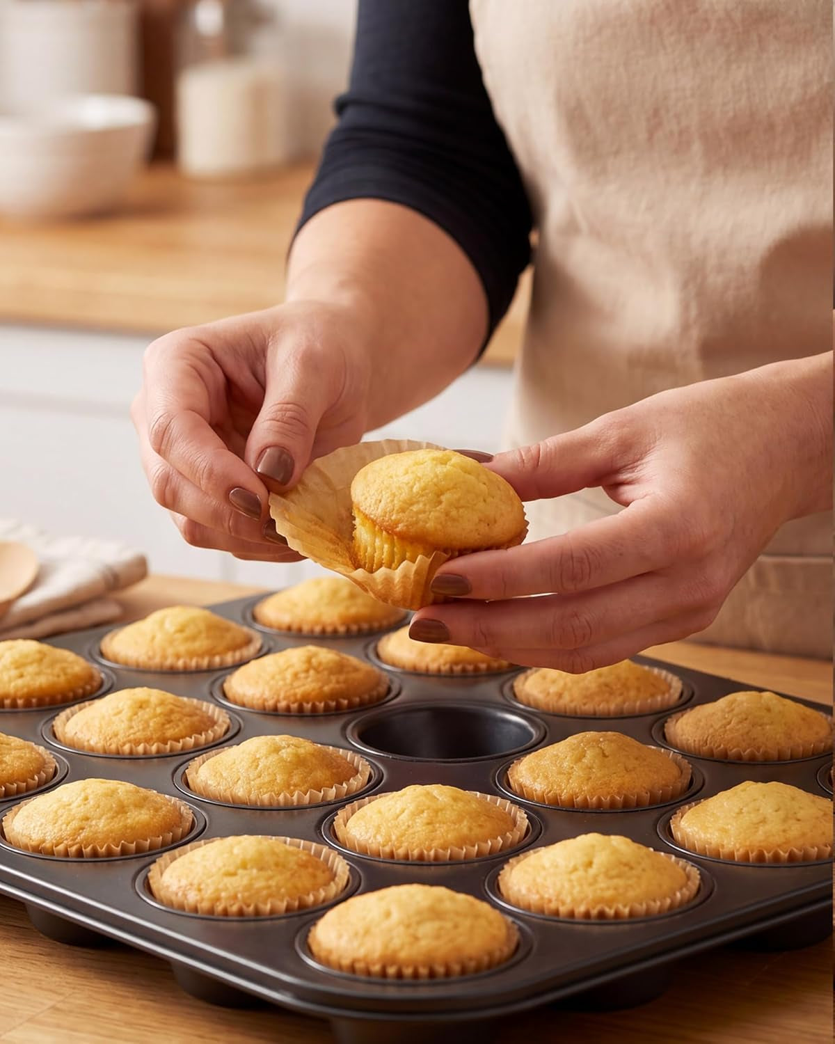 400pcs-mini-cupcake-liners-for-baking-muffin-liners-non-stick-natural-food-grade-grease-proof-parchment-for-mini-muffin-pan-christmas-gift