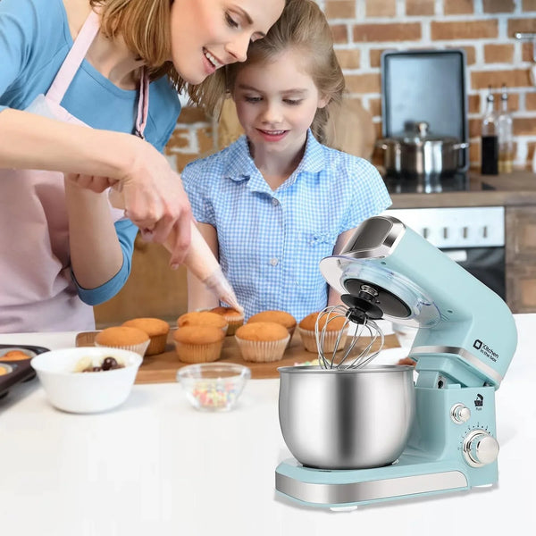 Stand Mixer,3.2Qt Small Electric Food Mixer,6 Speeds Portable Lightweight Kitchen Mixer for Daily Use with Egg Whisk,Dough Hook,Flat Beater6